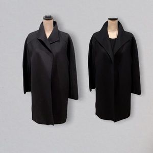 Baldwin Dora Black Hand Tailored Wool Coat